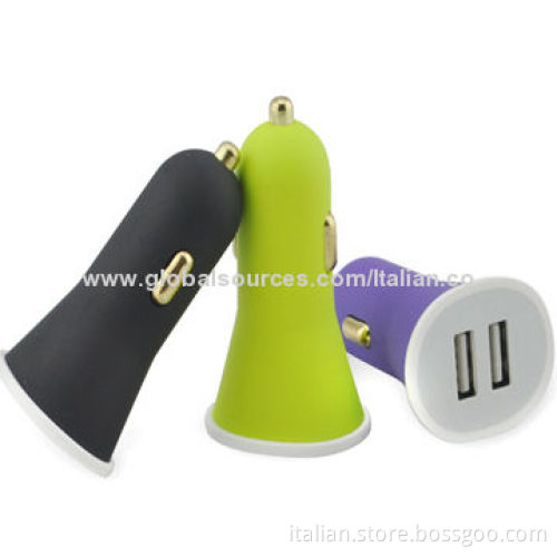 Dual USB Ports Car Chargers for iPhone, iPad with 5V/2.1A Output